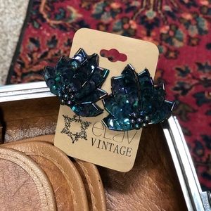 Vintage Sequin Iridescent earrings